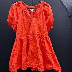 Jopna Red/Orange Cotton Sundress